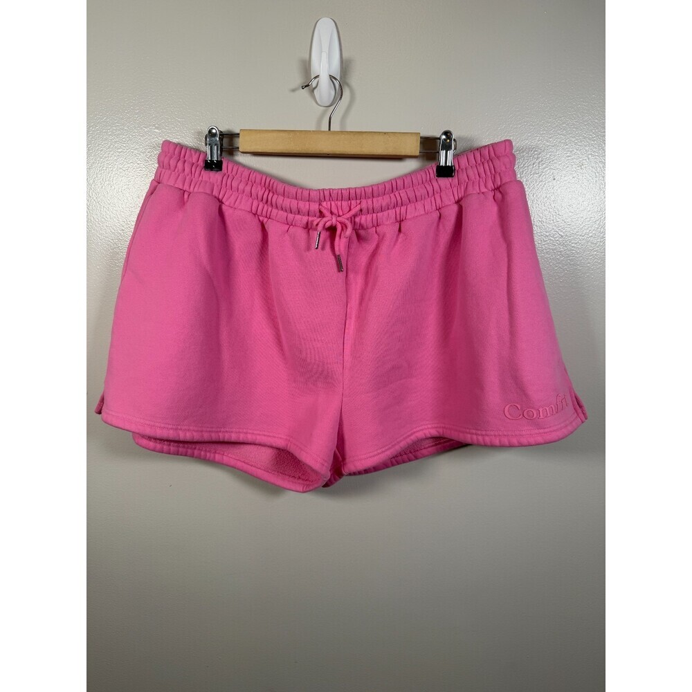 Comfrt Minimalist Sweat Shorts Womens Size 3XL Hot Pink Lounge Comfy Travel